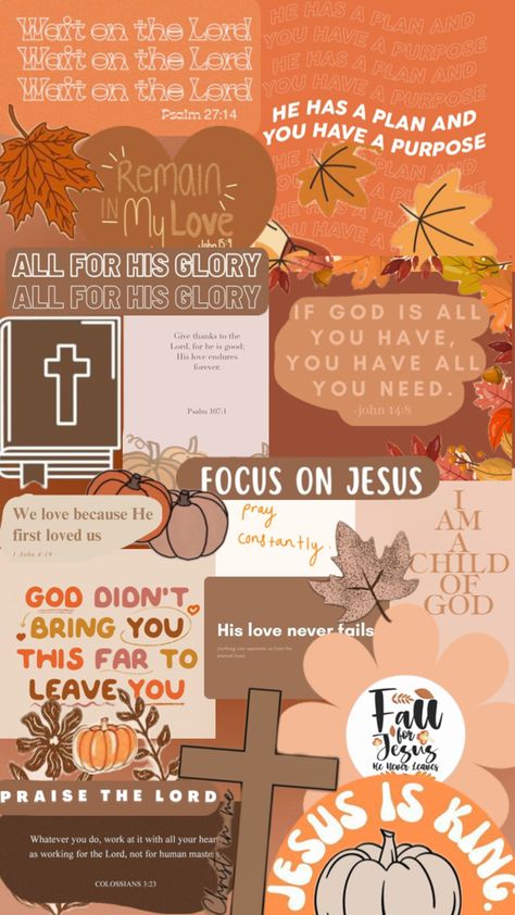 Thanksgiving Jesus Wallpaper, Pumpkin Spice And Jesus Christ Wallpaper, Happy Bible Quotes, Thanksgiving Facebook Covers, Jesus Sayings, Orange Quotes, Bible Quotes Background, Christian Thanksgiving, Psalm 27:14