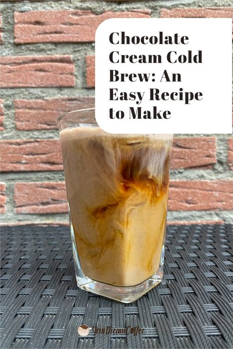 This chocolate cream cold brew is the perfect way to start your day. It's easy to make and delicious! Plus, it's a great way to use up any leftover coffee you might have. Give it a try today! Chocolate Cream Cold Brew, Flavored Coffee Recipes, Leftover Coffee, Cream Cold Brew, Cold Brew Coffee Recipe, Cold Brew Recipe, Cold Brew At Home, Coffee Treats, Vanilla Recipes