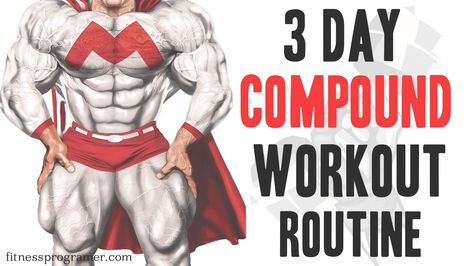 The 3 Day Compound Workout Routine is a comprehensive strength-building program that focuses on compound movements to enhance both muscle size and overall strength. Compound Workouts Men, Murph Workout Variations, Compound Workout Men, 3 Day Compound Split, Compound Workout Routine, Compound Strength Workout, Compound Lifts Workout, 3 Day Compound Workout, 3 Day Hypertrophy Workout