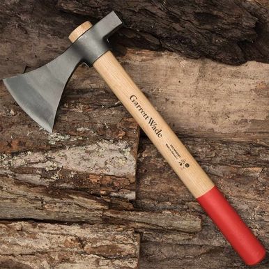 This beautiful Tomahawk Hatchet features all the hallmarks of the iconic tool: namely, a long, straight handle, and the distinctive profile of a sharply flared edge that tapers abruptly at the handle. The drop-forged head is 8 long with a broad 4-½ curved edge. The butt end is a 1-square poll that you can use to drive wedges or pound in tent stakes around camp. The Tomahawk is familiar to the modern eye as one of the classic implements of the North American frontier. It was used a weapon, tool, Steel Collar, Woodworking Shows, Crafting Tools, Camping Tools, Bushcraft Knives, Screwdriver Set, Forged Steel, Tools For Sale, Emergency Preparedness