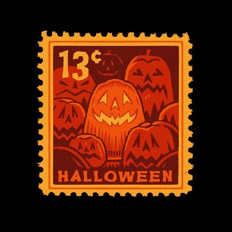 All Posts • Instagram Pumpkin Drawing Halloween, Retro Halloween Art, 1980s Halloween, Spooky Illustration, Halloween Stamps, Gothic Hippie, Ghost Witch, 2023 Halloween, Witch Pumpkin