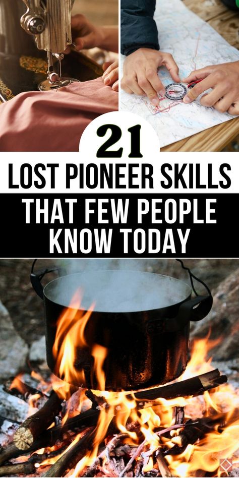 Rediscover the lost art of pioneer skills with these 21 essential techniques! Covering skills like making soap, preserving food without refrigeration, and building natural shelters, this guide helps you reclaim the self-reliance of early homesteaders. Save this pin to build practical skills for a self-sufficient lifestyle! Primitive Lifestyle, Pioneer Skills, Carpentry Basics, Sustainable Homestead, Learn Skills, Primitive Survival, Carpentry Skills, 1000 Life Hacks, Making Soap