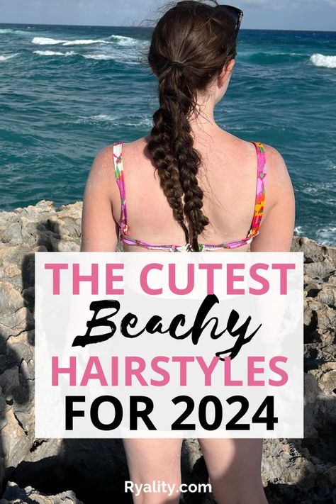 Ooooh these are easy summer hairstyle ideas to recreate on yourself! I'm def copying some of these for beach days Cute College Hairstyles, Cute Hairstyles For College, Hairstyles For University, College Hairstyles Easy, Hairstyles For College Students, Easy Beach Hairstyles Medium, Double Braided Ponytail, Spring Break Hairstyles, Hair Ideas Summer