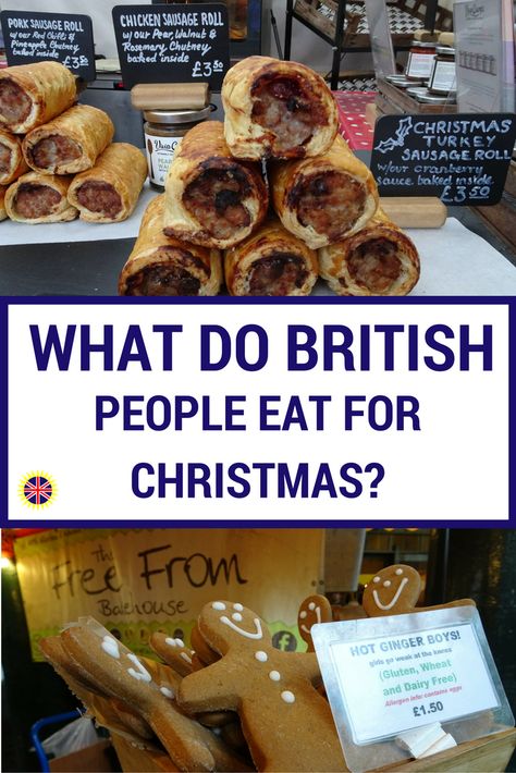 What do British people eat for Christmas? How closely does their holiday dinner mirror an American Thanksgiving? Read and watch here to learn... English Christmas Dinner, Xmas Dinner Recipes, Tasty Dinner Recipes, Christmas Diy Food, Traditional Christmas Dinner, American Thanksgiving, British Christmas, Presents For Christmas, British Cooking