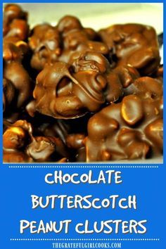 Chocolate Butterscotch Peanut Clusters are so yummy and EASY to make, using only 3 ingredients! Recipe makes 4 dozen- perfect for gift giving and holidays! via @gratefuljb #chocolatepeanuts Butterscotch Peanut Clusters, Brazil Recipes, Peanut Clusters In Crockpot, Butterscotch Recipes, Chocolate Peanut Clusters, Homemade Candy Bars, Chocolate Clusters, Butterscotch Candy, Crockpot Candy