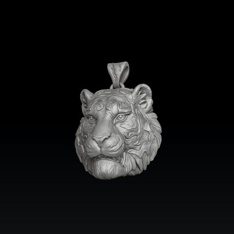 Tiger Head Pendant 3D print model 🏷️The link to order is in bio. #tiger #pendant #jewellery #jewelry #3dmodel #animal Tiger Jewelry, Tiger Pendant, Organic Jewelry, Tiger Head, Print Models, 3d Print, 3d Printing, Models, Pendant