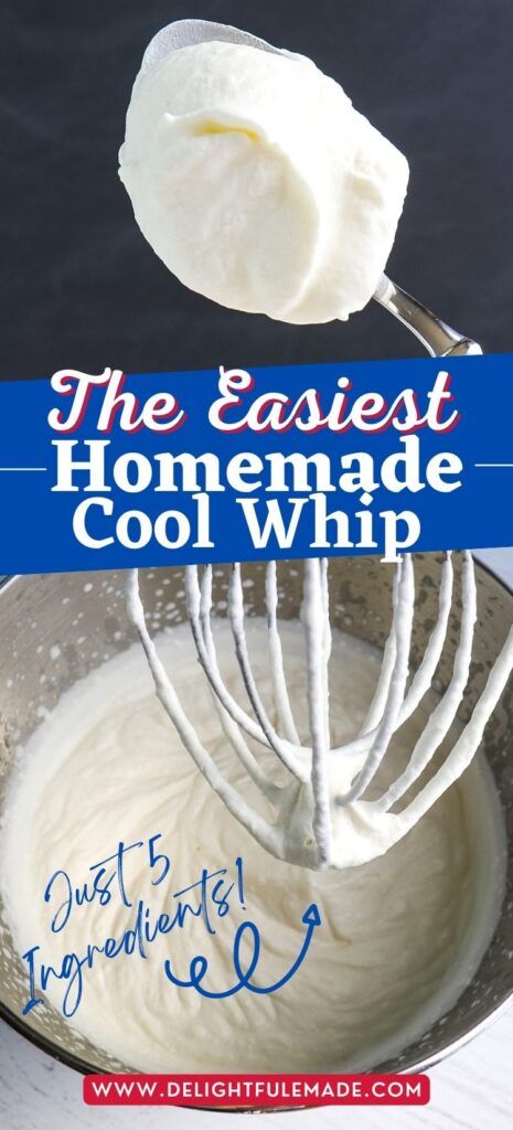 EASY Homemade Cool Whip | How to Make Cool Whip at Home How To Make Cool Whip With Heavy Cream, Alternative To Cool Whip, Make Your Own Cool Whip, Homemade Cool Whip Easy, Homemade Ice Cream With Cool Whip, Cool Whip Homemade, Cool Whip Substitute, Copycat Miracle Whip, Home Made Cool Whip Recipes