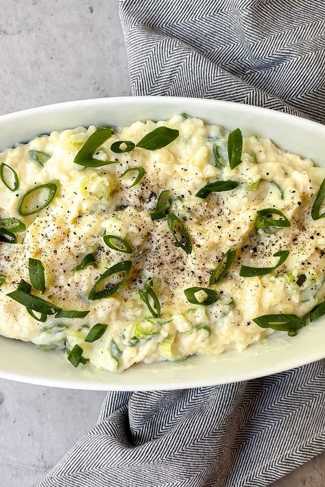 Irish Champ Irish Champ Recipe, Champ Recipe, Irish Food, Northern Irish, Irish Recipes, Creamy Mashed Potatoes, Cleaning Dishes, Warm Milk, Perfect Side Dish