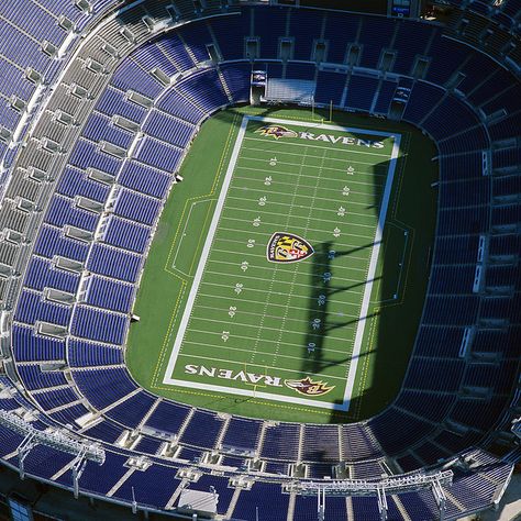 M & T Bank Stadium, Baltimore Ravens of the NFL - Baltimore, MD M&t Bank Stadium, Nfl Stadium, Baltimore Inner Harbor, Baltimore Ravens Football, Purple Pride, Space Hero, Nfl Stadiums, Ravens Fan, Baltimore Colts