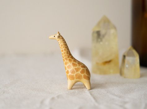 Miniature Handmade Ceramic Giraffe Figurine by VanilyaCeramics on Etsy Giraffe Figurine, Miniature Pottery, Ceramic Elephant, Organic Forms, Clay Figurine, Elephant Figurines, Clay Animals, Unique Vases, Ceramics Pottery Art