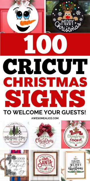 Discover endless creativity with 100 DIY Christmas Sign Ideas made easy with Cricut! Whether you're crafting personalized gifts or festive decor, these projects using Cricut Design Space and iron-on vinyl are perfect for adding a special touch to your holiday celebrations. Explore free SVG files and get inspired to create memorable homemade gifts and decor for the perfect Christmas ambiance! Diy Noel Sign, Cricut Ideas For Christmas, Cricut Christmas Crafts For Kids, Xmas Cricut Ideas, Cricut Christmas Gifts Ideas, Christmas Wall Signs Diy, Wooden Sign Ideas Diy, Christmas Gifts Using Cricut, Cricut Explore 3 Project Ideas