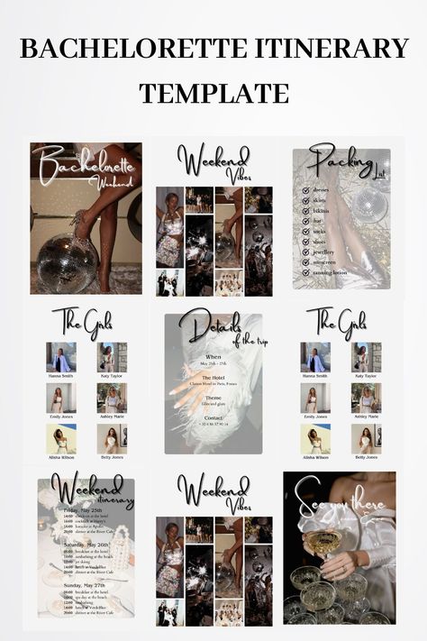 Free Bachelorette Itinerary Template, Bachelorette Itenary Template, Bachlorette Itinary, Bachelorette Itinerary Ideas, Wedding Merch, Party Itinerary Template, Itinerary Template Free, Bachelorette Party Itinerary Template, Party Itinerary