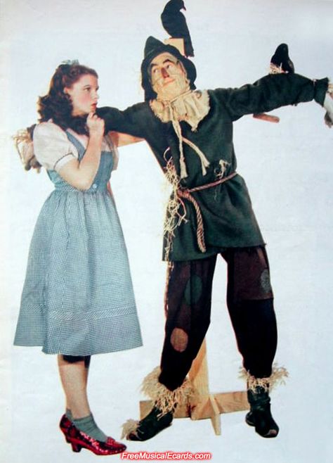 dorothy scarecrow miss you the most | garland as dorothy and ray bolger as the scarecrow on the set of the ... Dorothy And Scarecrow Costume Couple, Dorothy And Scarecrow Costume, Dorothy And Scarecrow, Scarecrow Costumes, Dorothy Oz, Oz Aesthetic, Scarecrow Character, Dorothy Scarecrow, Oz Characters