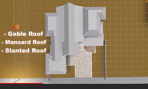 Bloxburg Roofing Ideas, Roofing Ideas, Bloxburg Builds, Mansard Roof, Gable Roof, Pfp Ideas, Cool House Designs, House Designs, Roof