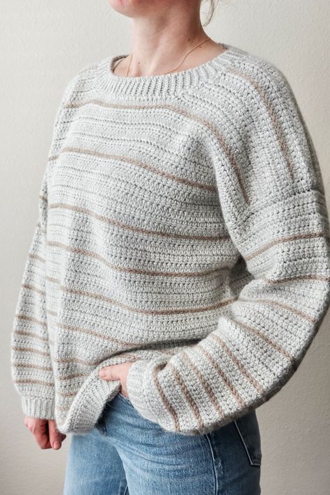 Crochet Pattern | Cozy Classic Pullover Crochet Sweater Free, Crochet Jumper, Crochet Sweater Pattern Free, Pull Oversize, Crochet Cardigan Pattern, Sweater Crochet Pattern, Favorite Sweater, Cardigan Pattern, Sweater Pattern