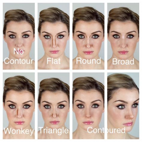 Contouring Your Nose | Beauty Blurbs & Babbles Contouring Different Nose Shapes, Flat Nose Contouring, How To Contour A Flat Nose, Contour For Crooked Nose, How To Make Nose Look Shorter, Contouring The Nose, How To Make Your Nose Look Shorter, Fat Nose Contouring, Wide Nose Contouring Tutorial