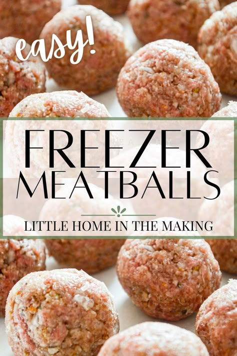 Pork Freezer Meals, Post Baby Meals, Freezer Meatballs, Work Meal Prep, Postpartum Freezer Meals, Postpartum Meal Prep, Beef Freezer Meals, Postpartum Recipes, Postpartum Meal