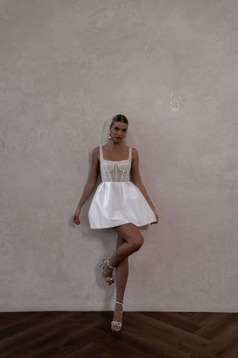 Short Bridal Reception Dress, Pearl Bridal Shower Dress, Short Bridal Shower Dress, Short Reception Dress For Bride Dancing, Bride Reception Dress Short, Bridal Reception Dress Short, Reception Wedding Dress Short, Short Reception Dress For Bride, Second Dress For Bride Reception