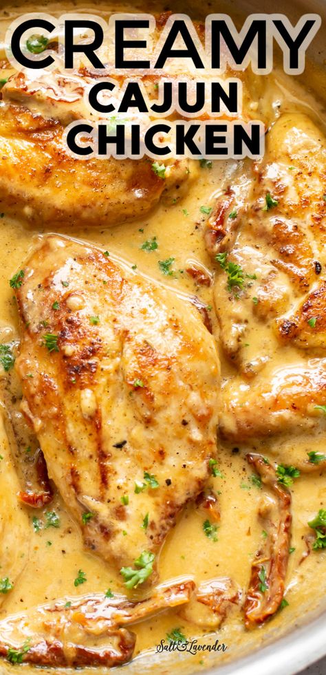 Tender Recipes, Baking Chicken, Creamy Cajun Chicken, Cajun Chicken Pasta Recipes, Cajun Chicken Recipes, Creamy Chicken Recipes, Dinner Quick, Chicken Tenderloin, Cajun Dishes