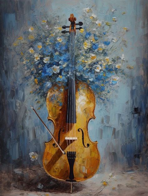 Violin Painting Easy, Music Acrylic Painting, Music Still Life, Violin Art Painting, Viola Painting, Cello Painting, Musical Paintings, Painted Violin, Violin Painting