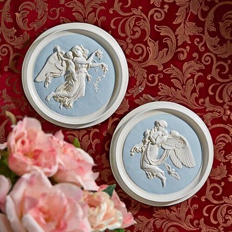 Winston Porter Amalya Angel Roundel Wall Décor | Wayfair Angels Decor, Bertel Thorvaldsen, Angel Of The Morning, Night Angel, Angel Wall Decor, Wall Decor Blue, Starburst Wall Decor, Medallion Wall Decor, Bottle Wall