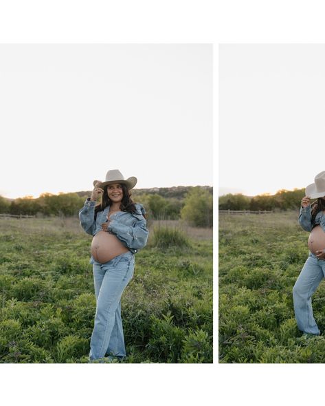 Baby boy coming soon 🦋 #maternityphotography #texasphotographer #familyphotoshoot #newbaby #filminspired #maternityshoot #texas #familyphotography #newborn #maternity #familyphotography #lifelivedbeautifully #photographer #shoot #pregnancy #texasphotography #familyphotographer #babyshower #newmom #babybump #familyphotos #photoshoot #newbornphotography #dfwphotography #austinmaternityphotographer Cowboy Themed Maternity Shoot, Maternity Outfits Western, Western Style Maternity Photos, Cowgirl Maternity Shoot, Maternity Western Outfits, Western Pregnancy Photoshoot, Cowboy Maternity Pictures, Denim Maternity Shoot Pregnancy Photos, Western Maternity Shoot