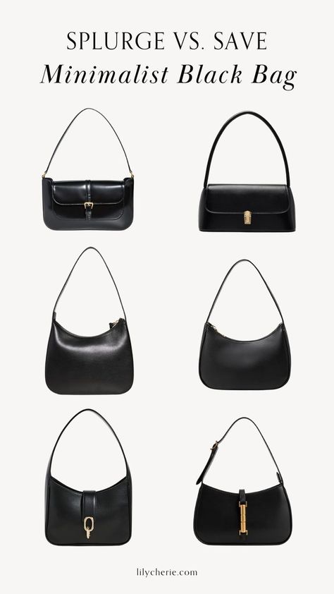 Byfar Bag Outfit, Outfits With Black Shoulder Bag, Shoulder Bag Luxury, Bag That Goes With Everything, Simple Shoulder Bag, Black Designer Shoulder Bag, Small Black Purse Outfit, Classy Shoulder Bag, Timeless Shoulder Bags