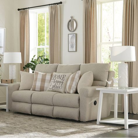 Reclining Sofa Living Room, Farmhouse Sofa, Recliner Couch, Reclining Loveseat, Beige Sofa, Reclining Furniture, Wayfair Furniture, Mesa Exterior, Home Sofa