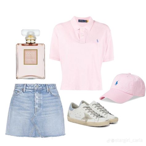 Outfit Rosado, Pink Tennis Skirt, Gossip Girl Outfits, Pink Polo, Boujee Outfits, Classic Style Outfits, Casual Outfit Inspiration, Classy Casual Outfits, Stockholm Fashion