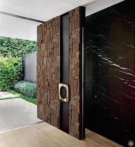 Modern Style Living Room Decor, Wooden Glass Door, Modern Entrance Door, Modern Wooden Doors, Modern Exterior Doors, Main Entrance Door Design, Apartment Checklist, Modern Entry, Modern Entrance