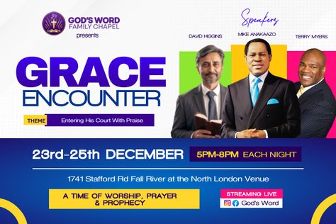 Grace Encounter summit conference banner Conference Banner, Church Banners Designs, Conference Banners, Church Conference, Brochure Design Layouts, Church Banner, Conference Poster, Graduation Poster, Church Media Design