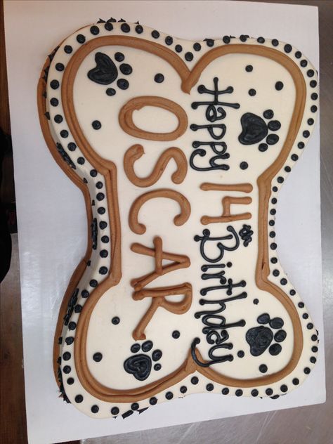 Bone Shaped Cake For Dogs, Dog Themed Sheet Cake, Dog Bone Shaped Cake, Puppy Sheet Cake, Dog Bone Birthday Cake, Bone Shaped Cake, Dog Themed Birthday Cake, Dog Themed Cake, Paw Print Cake