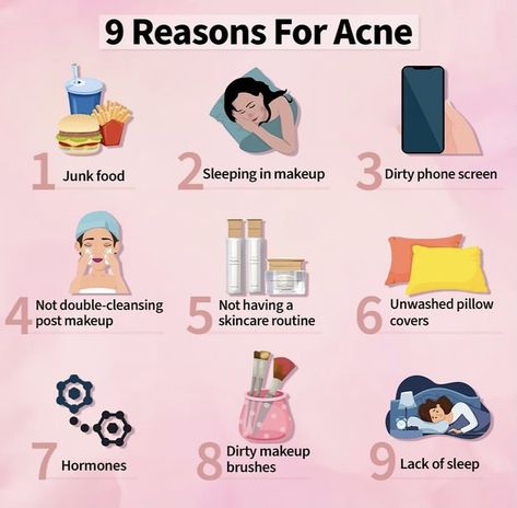 Reasons For Acne, Acne Reasons, Haut Routine, Glow Ups, Skin Advice, Skin Care Routine Order, Basic Skin Care, Face Skin Care Routine, Good Skin Tips