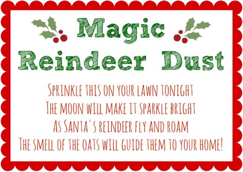 The Pink Lantern: Magic Reindeer Dust Recipe with Printable Tag Free Printable Santa Gift Tags, Reindeer Food Label, Santa Gift Tags Printable, Reindeer Dust, Pink Lantern, Pink Lanterns, Cute Christmas Ideas, Christmas Eve Boxes, Santa Gift Tags