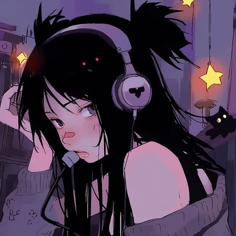 Anime girl, anime girl icon, Aesthetic icon, Aesthetic girl icon, 8k, 4k, high quality icon, gothic girl icon, 90s anime, retro anime Anime Character Pfp Aesthetic, Alt Anime Art, Headphones Anime Pfp, Solo Pfp Girl, Solo Pfp Icon, Goticas Aesthetic Outfit, Y2k Banners For Discord, Discord Aesthetic Pfps, Anime Profile Picture Aesthetic