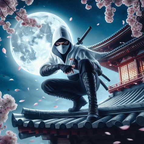 White ninja Ninja Photo, White Ninja, Japanese Warriors, Ninja Art, Instagram Profile Picture Ideas, Anime Ninja, Biker Love, Japanese Warrior, Instagram White