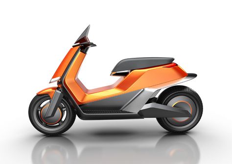 Blaze: E Scooter Concept on Behance Scooter Concept Design, Scooter Sketch, Cargo Scooter, Scooter Concept, Eletric Bike, Beer Bike, Classic Scooter, Electric Scooter Design, Electric Moped