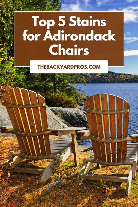 Want to keep your Adirondack chairs looking fresh and vibrant? Discover the 5 best stains that not only highlight the wood's natural grain but also provide superior durability. Say goodbye to weather damage and hello to stunning outdoor furniture! Water Based Wood Stain, Restore Wood, Wood Adirondack Chairs, Wooden Adirondack Chairs, Wood Sealer, Oil Based Stain, Exterior Stain, Water Based Stain, Old Chairs