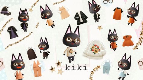 🍨acnh Kiki custom closet🍦 Acnh Planning, Acnh Lookbook, Animals Walking, Witchy House, Cozy Gaming, Cat Island, Animal Crossing Characters, Animal Crossing Villagers, Acnh Inspo