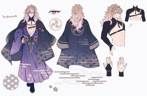 Keqing Genshin Impact Genderbend, Kazuha Genderbend, Inazuma Oc Genshin, Character Sheet, Fanarts Anime, Fantasy Clothing, Handsome Anime Guys, Anime Poses, Character Outfits