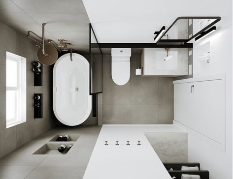 LIGHT TO DARK - SAMANTHA BLACK Small Full Bathroom Layout, Full Bathroom Renovation, Small Bathroom With Tub, Small Full Bathroom, Bathroom Design Small Modern, Small Bathroom Layout, Tub Ideas, Bathroom Remodel Pictures, Exterior Modern