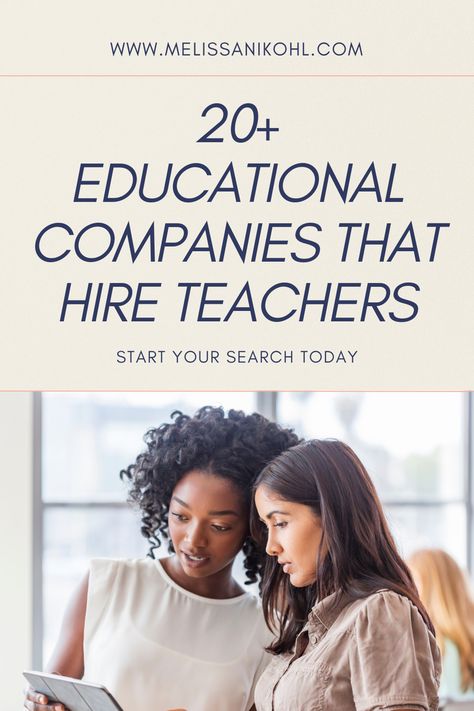 Are you a teacher looking to change your career? Check out these companies that have jobs for teachers. Alternative Jobs For Teachers, Jobs For Former Teachers, Career Change For Teachers, Teacher Career, Educational Quotes, Writing Curriculum, Job Seeking, Tech Job, Technology Hacks