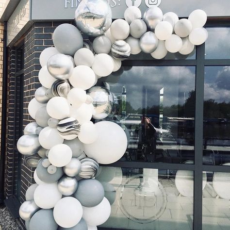 Orb Balloons, Grey Balloons, Marble Balloons, Black And Gold Balloons, Bachelor Parties, Silver Balloon, Pastel Balloons, Garland Arch, Black Balloons