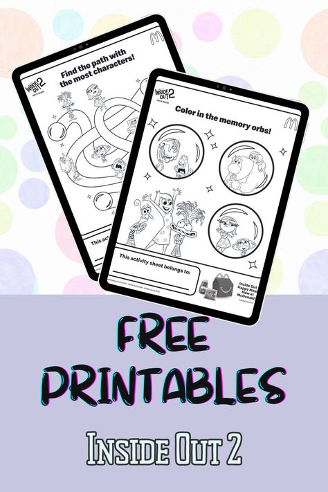 Inside out 2 arrives in theaters this week and we are sharing our full review and some free printable emotions coloring pages! Inside Out Worksheets Free Printable, Inside Out 2 Crafts For Kids, Inside Out 2 Activities For Kids, Inside Out Movie Activities, Inside Out Preschool Activities, Inside Out 2 Activities, Inside Out 2 Coloring Pages, Inside Out 2 Party, Inside Out Activities For Kids