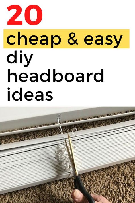 Easy Diy Headboard Cheap Simple, Diy King Bed Headboard Ideas, Small Headboard Ideas, Headboard Hacks Diy, Do It Yourself Headboard Ideas, Simple Diy Headboard Ideas, How To Make A Queen Size Headboard, Making Headboards Diy, Queen Bed Headboards Diy