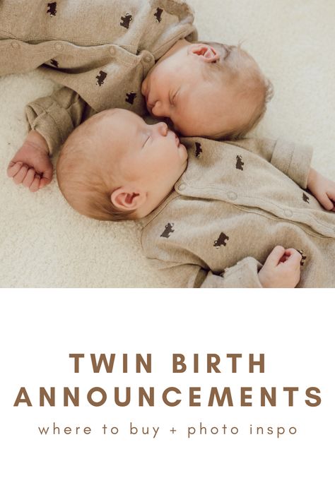 Twin Announcement Ideas, Cards For Twins, Twins Birth Announcement, Twin Announcement, Twin Baby Announcements, Twin Birth Announcements, Twins Announcement, Sonogram Pictures, Baby Delivery