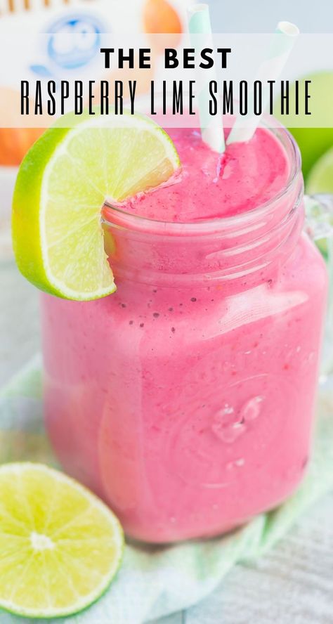 Lime Smoothie, Snack Smoothie, Best Smoothie, Baking Powder Uses, Smoothie Drink Recipes, Raspberry Smoothie, On The Go Snacks, Easy Smoothie Recipes, Easy Smoothies