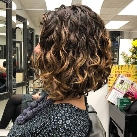 31 Gorgeous Short Curly Hair Styles in 2021 Curly Long Bob Hairstyles Wavy Lob, Shorter Haircuts For Curly Hair, Short Styles For Wavy Hair, Short Hairstyle Women For Curly Hair, Curly Chin Length Hair, Med Hairstyles, Short Curly Hair Styles, Curly Bobs, Curly Lob