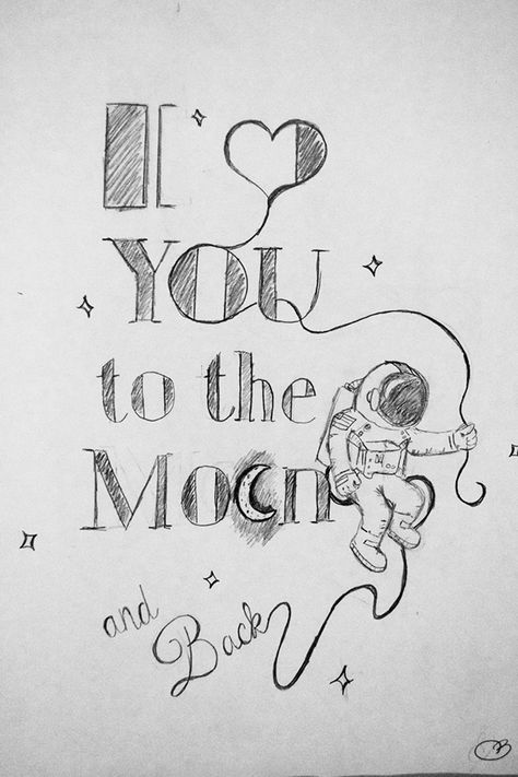 I Love You Drawings For Him Sketch, Valentines Sketches Art, To The Moon And Back Drawing, Cute Romance Drawing, I Love You Sketches, Love You To The Moon And Back Painting, Cool Easy Drawings Sketches, I Love You Drawings Doodles, I Love You To The Moon And Back Drawing