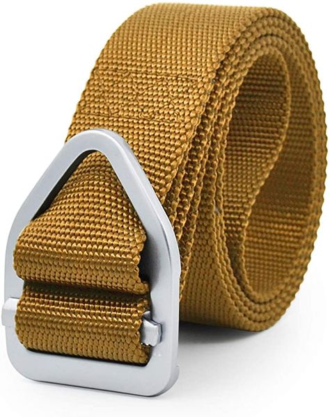 Tactical Belt, Military Style Nylon Web Security Rescue Belt with Metal Buckle for Outdoor Sports at Amazon Men’s Clothing store Techwear Belt, Male Masculine, Cincher Belt, Military Belt, Web Security, Web Belt, Womens Leather Belt, Mens Gold Jewelry, Tactical Belt